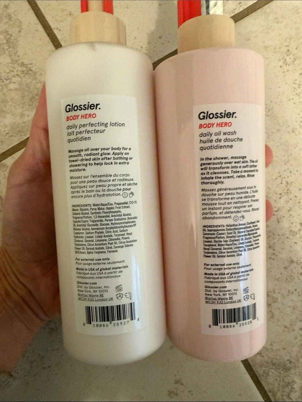 Glossier Body Hero Set - Oil wash & Lotion